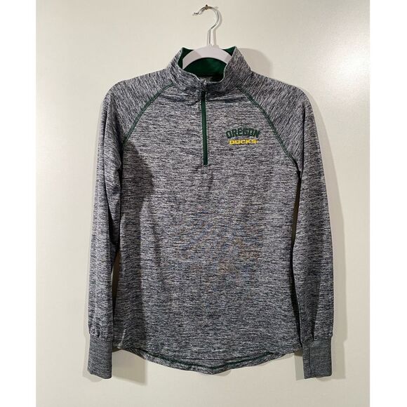 Oregon Ducks Women’s Quarter Zip Pullover in Gray w/ Thumb Holes Size Small - Picture 9 of 9